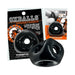 Black Oxballs Tri-sport XL thicker 3-ring rubber sling with packaging showing product details and logo.