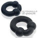 Two black Oxballs Ultraballs cockrings with dual nodules, shown on a white background with product text.
