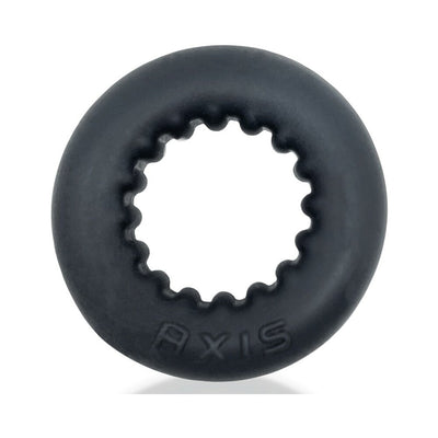Black silicone Axis power ring with textured inner grip for enhanced stretch and support