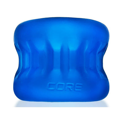 Blue Oxballs Ultracore Core ballstretcher with textured grip and embossed logo on smooth silicone surface.