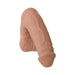 Realistic skin-toned packer with veined texture and plush balls for comfortable all-day wear.