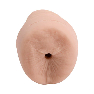 Beige Palm Pal Natural Ass Masturbator by Doc Johnson made from soft, realistic TPR material, compact and discreet design.