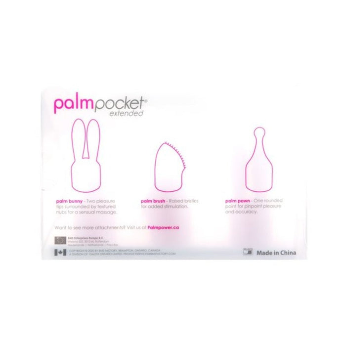 Palmpocket Extended Silicone Massage Heads 3-pack | SexToy.com