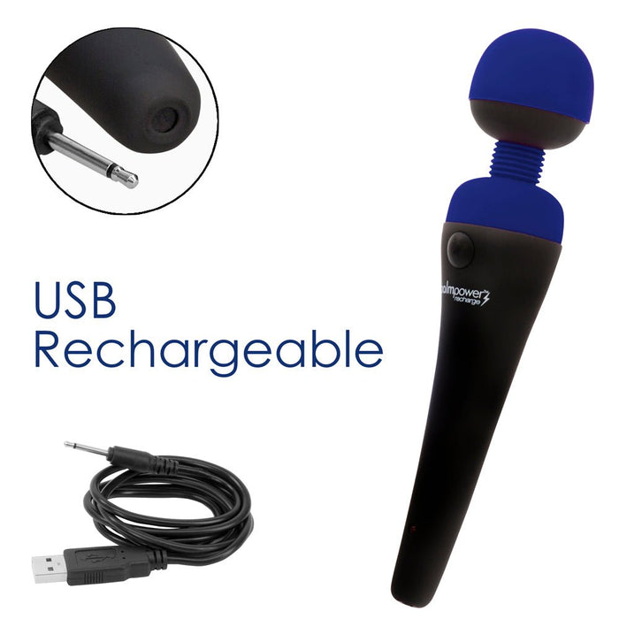 Palmpower Massager Usb Rechargeable Blue - SexToy.com