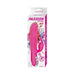 Pink Passion Dolphin Heat Up dual stimulator with rotating, thrusting shaft and USB charger in product packaging.