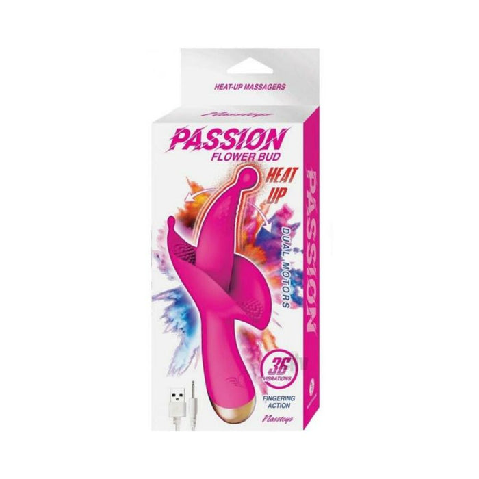 Passion Flower Bud Heat Up Dual Stimulator Pink | SexToy.com
