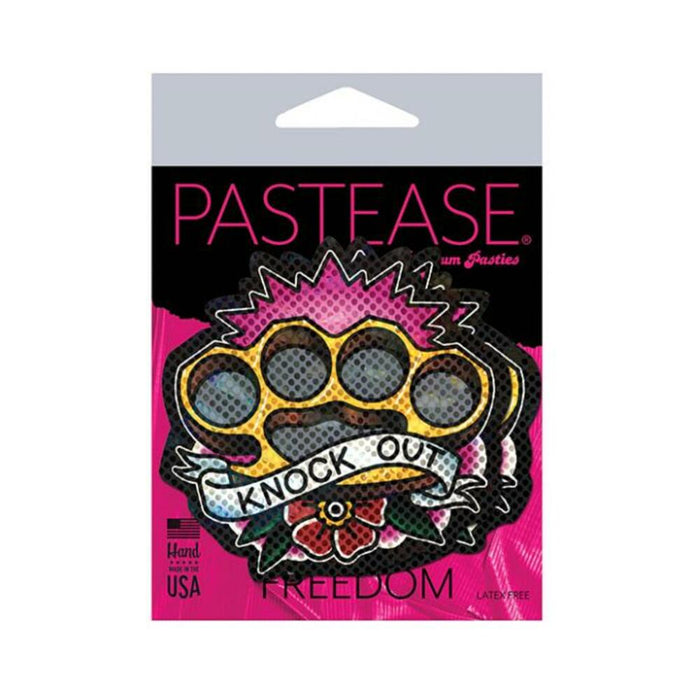 Pastease Brass Knuckles: Diamond Thom Knock Out Flash Nipple Pasties | SexToy.com