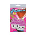 Pastease cupcake-shaped white glittery frosting nipple pasties with smiling faces on bright pink packaging.