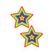 Pastease Glitter Pumping Star Pasties Rainbow - SexToy.com