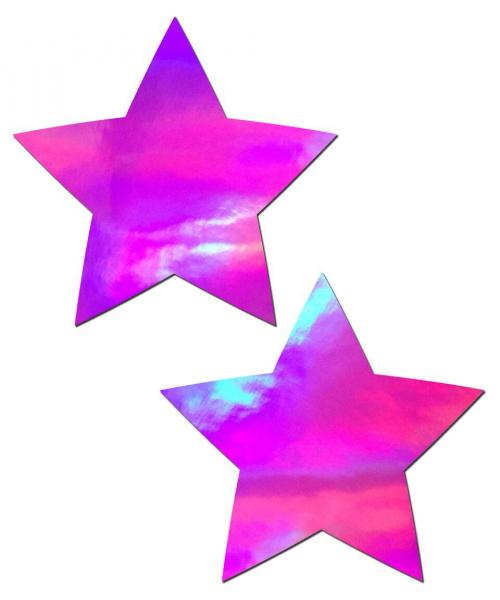 Pastease Holographic Star Pink Pasties O/S | SexToy.com