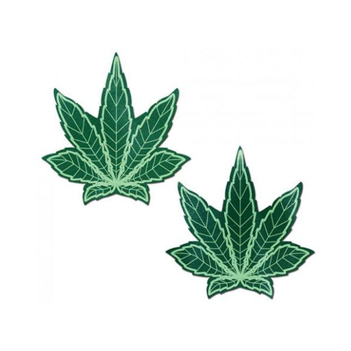 Pastease Indica Pot Leaf: Green Weed Nipple Pasties | SexToy.com
