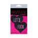 Pastease Love: 'let's Fuck' Black Heart On Neon Pink Base Nipple Pasties | SexToy.com