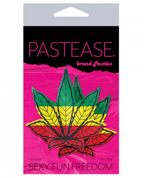 Pastease Marijuana Leaf Rasta Weed Pasties O/S | SexToy.com