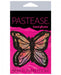 Pastease Monarch glitter pastel rainbow butterfly nipple pasties on branded pink and black packaging.