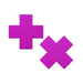 Pastease Plus X: Neon Purple Cross Nipple Pasties | SexToy.com