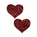 Pastease Red Glitter Heart W/ Black Lace Overlay - SexToy.com