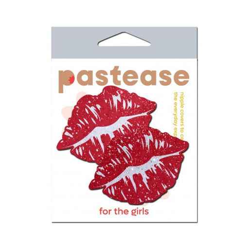 Pastease Sparkly Red Kissing Lips Pasties - SexToy.com