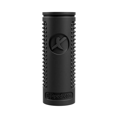 Black textured PDX Elite EZ Grip Stroker with raised nubs and Pipedream logo on a white background.