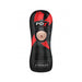 PDX ELITE Vibrating Stroker Anal in black and red packaging with a realistic anal design on the front.