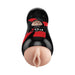 PDX ELITE vibrating stroker sleeve with realistic texture and black and red outer casing.