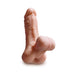 Realistic male stroker with lifelike texture and detailed design in flesh tone on white background.