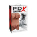 Packaging box of PDX Plus Perfect DD's life-size masturbator with realistic torso image and product branding.
