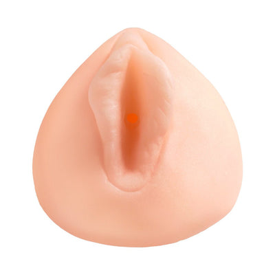 PDX Sorority Snatch stroker in flesh tone made of soft, stretchy material with realistic texture and shape.