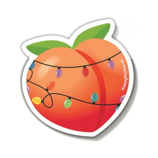 Peach Booty Holiday Sticker - Pack Of 3 - SexToy.com