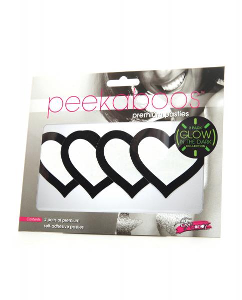 Peekaboo Glow In The Dark Hearts - Pack Of 2 | SexToy.com