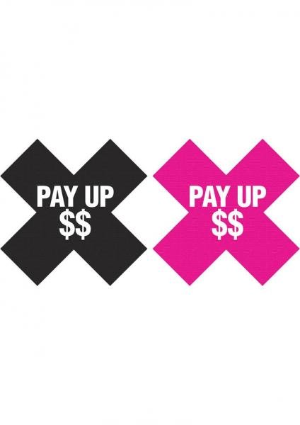 Peekaboos Pay Up Pasties 2 Pairs 1 Black, 1 Pink | SexToy.com