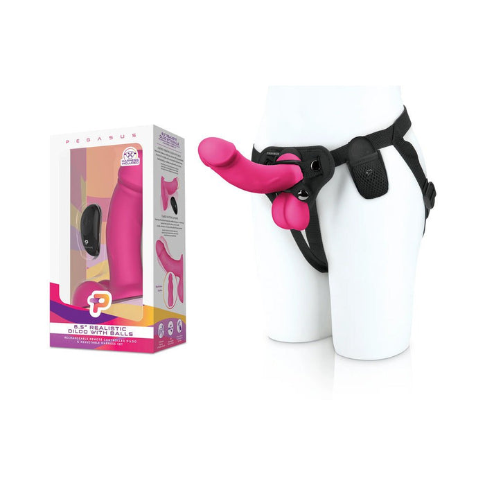 Pegasus Realistic Dildo With Balls - Pink - SexToy.com