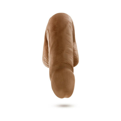 Vanilla beige 5-inch realistic packer dildo with textured surface for natural appearance and comfort.
