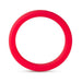Red silicone cock ring with smooth finish and flexible design for comfortable fit and secure wear.