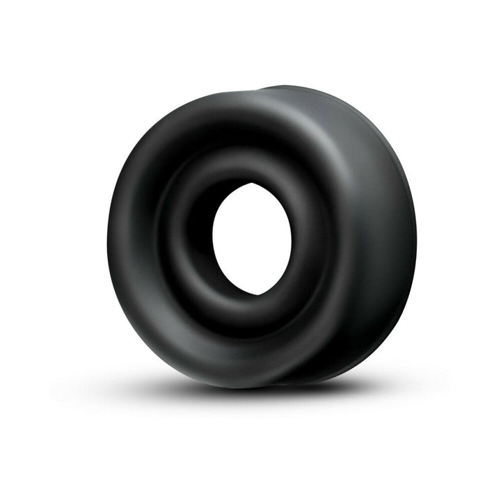 Black large silicone pump sleeve with smooth, rounded edges designed for a secure fit on 2.5-inch pump cylinders.