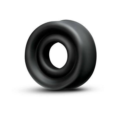 Black large silicone pump sleeve with smooth, rounded edges designed for a secure fit on 2.5-inch pump cylinders.