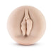 Beige universal pump sleeve with realistic vagina design made from soft, body-safe material for enhanced comfort and compatibility.