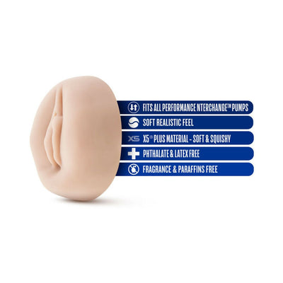 Beige universal pump sleeve with soft, realistic texture, phthalate and latex free, fits all Performance NTERCHANGE pumps.