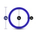 Medium-sized blue silicone ring with dimensions 1.75in outer diameter, 1.3in inner diameter, and 0.2in thickness.