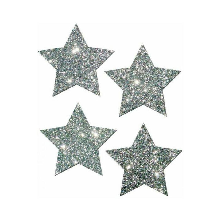 Petites Silver Glitter Star O/S 2 Pack Pasties - SexToy.com