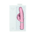 Pink Pillow Talk Lively dual stimulator with textured handle in white retail packaging with clear window.