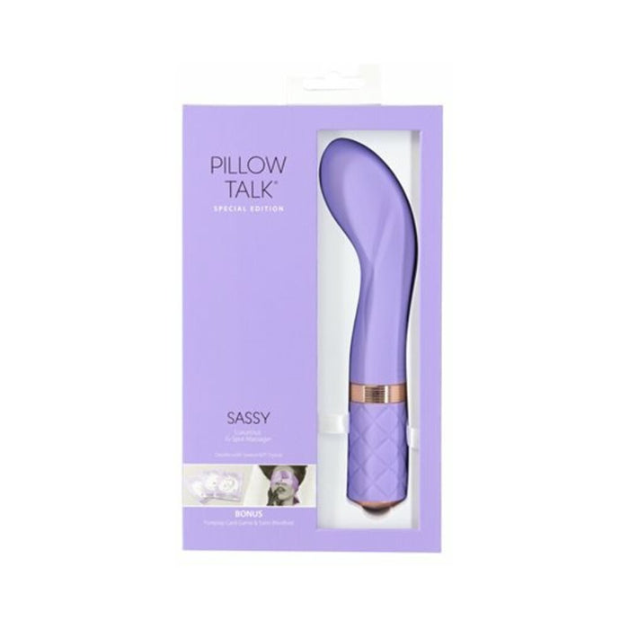 Pillow Talk Special Edition Sassy G-spot Massager With Swarovski Crystal Purple - SexToy.com