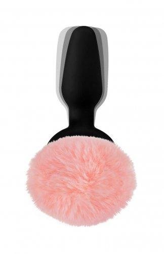 Pink Bunny Tail Vibrating Anal Plug | SexToy.com