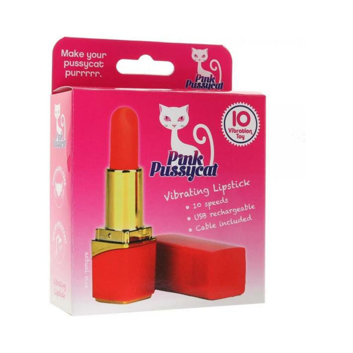 Pink Pussycat Vibrating Lipstick Red | SexToy.com