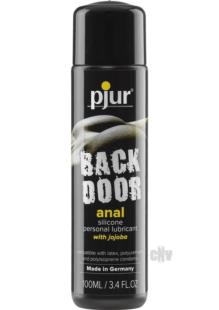 Pjur Backdoor Anal Glide 100ml black bottle with silicone lubricant and jojoba, made in Germany, for personal use