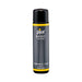 100 ml bottle of Pjur Basic Silicone Personal Lubricant with black and yellow label, made in Germany.