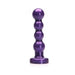 Midnight purple silicone bead-style plug with four graduated spheres and a flared base.