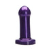 Compact purple dildo with a rounded tip and flared base, designed for comfortable solo or partner play.