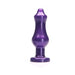 Purple silicone butt plug with tapered tip and flared base, designed for comfortable and safe use.