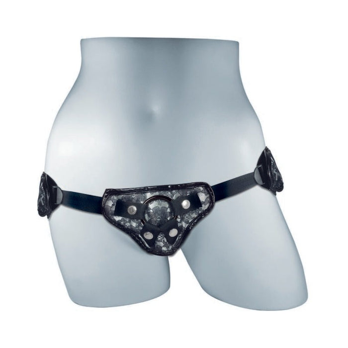 Platinum Lace Corsette Strap On O/S Harness | SexToy.com