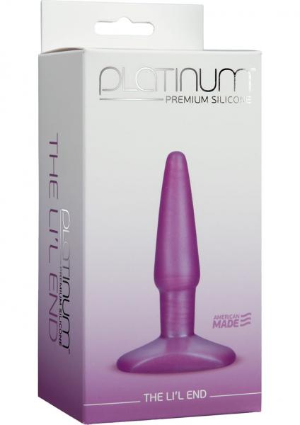 Platinum Premium Silicone The Lil End Small Butt Plug Purple | SexToy.com